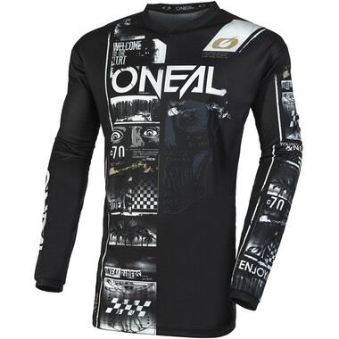O'NEAL ELEMENT ATTACK Kids Long-Sleeved Jersey Black/White 2023 0